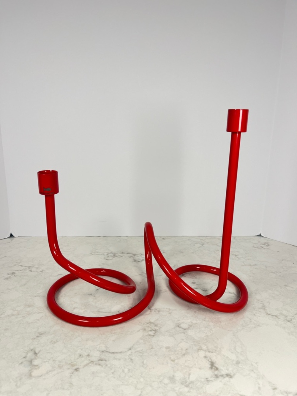 Modern twisted double candlestick holder by Paola Navone for crate and barrel